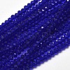 Faceted Rondelle Transparent Glass Beads Strands LS-EGLA-J134-3x2mm-B05-1