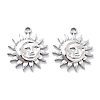 Anti-Tarnish 304 Stainless Steel Pendants STAS-R130-51P-1