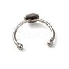 Tarnish Resistant 304 Stainless Steel Pad Ring Settings STAS-H217-01P-02-3