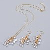 Pendants Necklaces and Dangle Earrings Jewelry Sets SJEW-JS01085-1