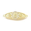 Brass Pave Cubic Zirconia Religion Connector Charms KK-Q066-16A-G-1