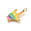 Pride 304 Stainless Steel Enamel Pendants STAS-B079-01G-15-2