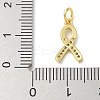 Rack Plating Brass Micro Pave Cubic Zirconia Pendants KK-K392-46G-3