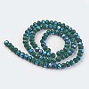 Electroplate Opaque Solid Color Glass Beads Strands EGLA-A034-P10mm-L06-2