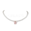 Alloy Acrylic Butterfly Pendants Necklaces NJEW-JN04782-01-1