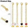 20Pcs 4 Colors Alloy Enamel Pendant Decoration HJEW-YW00070-3