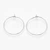304 Stainless Steel Hoop Earring Findings STAS-T047-17-3