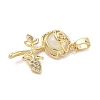Brass Micro Pave Cubic Zirconia Pendants KK-K368-24G-2