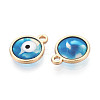 Epoxy Resin Enamel Evil Eye Charms RESI-T045-031B-02-2