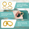 12Pcs 4 Styles Rack Plating Brass Spring Gate Rings KK-HS0001-66-4