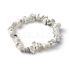 Synthetic White Howlite Chip Bead Stretch Bracelets for Children BJEW-JB06388-07-2