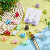 40Pcs 10 Colors UV Plating Opaque Acrylic Beads OACR-PH0004-69-4
