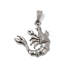304 Stainless Steel Pendants STAS-B167-12B-P-1