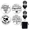 Heart Double-Sided Engraved Stainless Steel Commemorative Decision Maker Coin Set AJEW-GL0002-01G-1