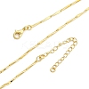 Brassl Twisted Bar Link Chain Necklaces for Men Women NJEW-G160-15G-5