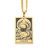 304 Stainless Steel Tarot Pendant Necklaces NJEW-A026-01G-04-1