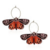 Butterfly Alloy Acrylic Hoop Earrings FS-WG09DCE-08-1