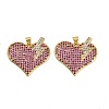 Brass Micro Pave Cubic Zirconia Pendants KK-S526-31G-1