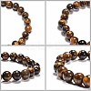 Natural Tiger Eye Beaded Stretch Bracelets B072-7-4