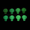 Luminous Frosted Transparent Acrylic Beads TACR-T029-22M-4