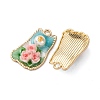Light Gold Tone Alloy Enamel Pendants ENAM-B028-11KCG-2