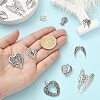 100Pcs 10 Styles Tibetan Style Alloy Charms TIBEP-CJ0002-42-4