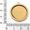 304 Stainless Steel Pendant Cabochon Settings STAS-M084-04G-3