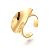 Irregular Geometric 304 Stainless Steel Open Cuff Rings for Women RJEW-R012-02G-2