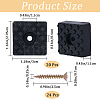 20Pcs Rubber & Stainless Steel Screw in Furniture Pads FIND-GF0005-77A-2