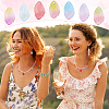 140Pcs 14 Color Autumn Theme Two Tone Spray Painted Glass Pendants GLAA-GA0001-84-5