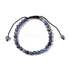 6mm Round Natural Sodalite Braided Bead Bracelets LS-BJEW-C067-01A-03-2