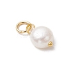 Natural Cultured Freshwater Pearl Potato Charms PALLOY-JF03920-02-4