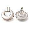 Rack Plating Ring Brass Stud Earrings EJEW-I310-05P-1