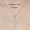 Non-Tarnish 201 Stainless Steel Hollow Eye Pendant Necklace NJEW-OY001-84-3