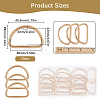 20Pcs Iron D Rings IFIN-SP0001-21B-LG-2
