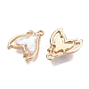 Rack Plating Alloy Glass Pendants FIND-N005-14B-2