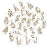 Brass Micro Pave Clear Cubic Zirconia Charms KK-N241-001-NR-2