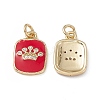 Brass Micro Pave Cubic Zirconia Enamel Pendants KK-E068-VB149-2-1