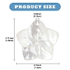 4Pcs Natural White Shell Mother of Pearl Shell Pendants SSHEL-YW0001-10-3
