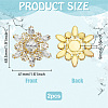 2Pcs Flower Rhinestone Ornament Accessories DIY-FG0006-42G-02-2