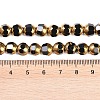 Electroplate Glass Beads Strands X-EGLA-Q128-04A-FP06-4