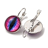 Dragon Eye Glass Leverback Earrings with Brass Earring Pins EJEW-Q798-01C-2