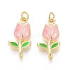 Brass Enamel Pendants KK-N268-85G-1