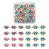 48Pcs 4 Colors Alloy Crystal Rhinestone Connector Charms FIND-SW0001-26-1