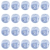20Pcs Blue Cube Letter Silicone Beads 12x12x12mm Square Dice Alphabet Beads with 2mm Hole Spacer Loose Letter Beads for Bracelet Necklace Jewelry Making JX434S-1
