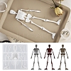 Skeleton Head and Body Skeleton Frame Silicone Mold for Halloween Series of Yu Meiren DIY Drop Glue Plaster Ornaments Grinding PW-WGBCD4B-01-1