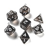 7 Styles Transparent Resin Polyhedral Dice Pendants Set RESI-A029-01E-1