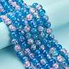 Spray Painted Crackle Glass Beads Strands CCG-Q001-10mm-19-6