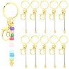 10Pcs Alloy Bar Beadable Keychain for Jewelry Making DIY Crafts KEYC-YW0001-29G-1