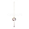 Moon & Teardrop Glass Hanging Suncatchers HJEW-I011-04G-2